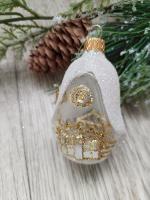 Ёлочное украшение "Домик низкий", прозрачная серия, в подарочной упаковке, h-9 см