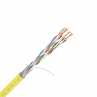 Кабель UTP 4PR 24AWG CAT5е 305м. желтый внутренний