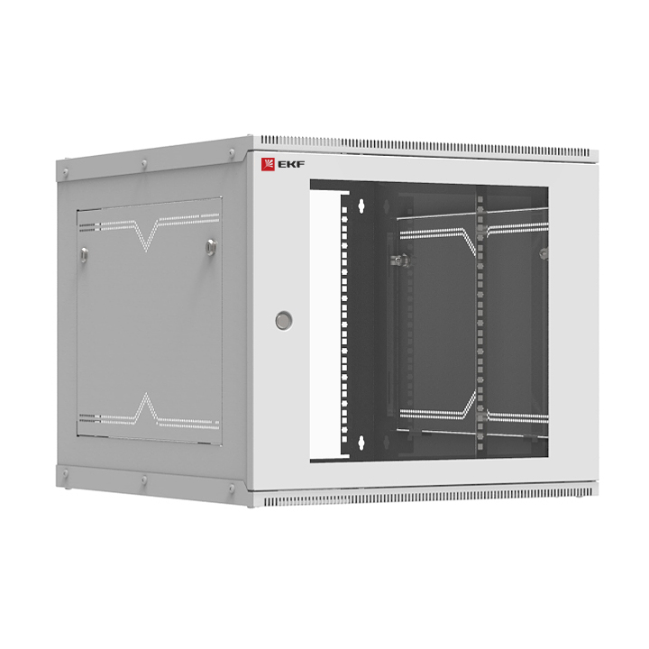 Шкаф телекоммуникационный настенный разборный 9u 600х650 дверь стекло