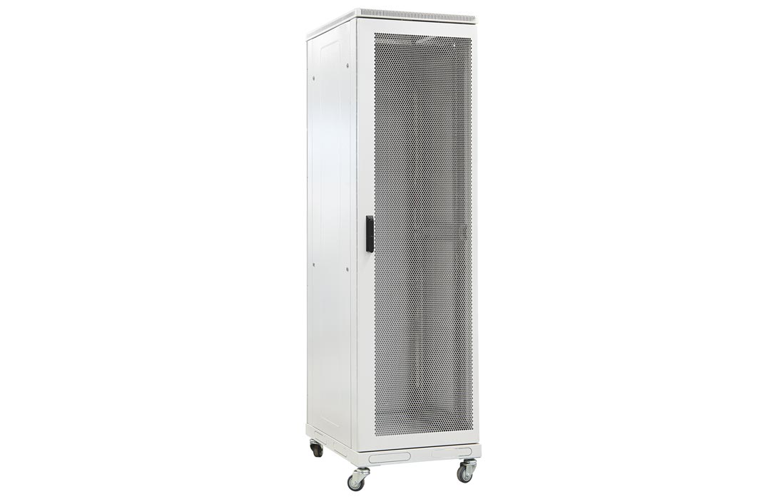 Шкаф телекоммуникационный напольный 19",18U(600x800), ШТ-НП-18U-600-800-П, передняя дверь перфорированная ССД
