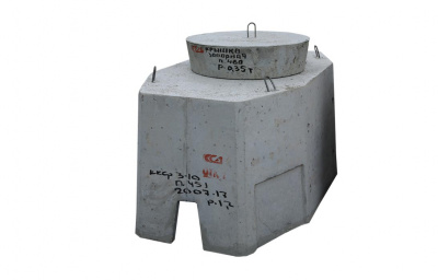 Крышка запорная бетонная, тип "пробка"