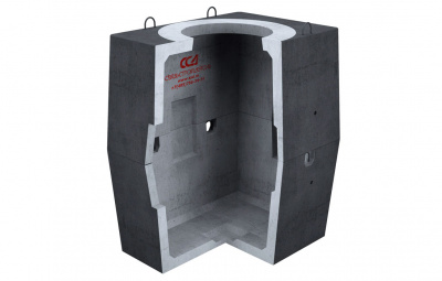 Колодец ККСр-2-10(80) ГЕК-ССД (В20) в битумно-латексной гидроизоляции