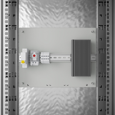 Шкаф климатический напольный 19" 42U 700x852x2360, две двери металл (IP54), серый (RAL 7035) (обогрев и кондиционер), SRT03-7080.42.2-GY-2500K1