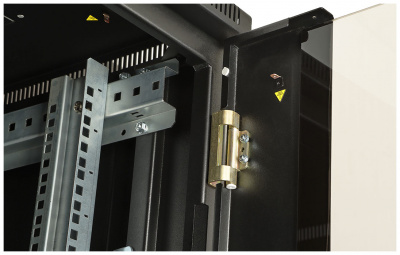 Шкаф телекоммуникационный напольный 19", 24U(800x800), ШТ-НП-М-24U-800-800-С-Ч, передняя дверь стекло, черный ССД