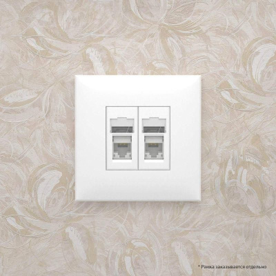 Розетка компьютерная 2-м СП Avanti "Белое облако" RJ45 кат.5E DKC 4400464