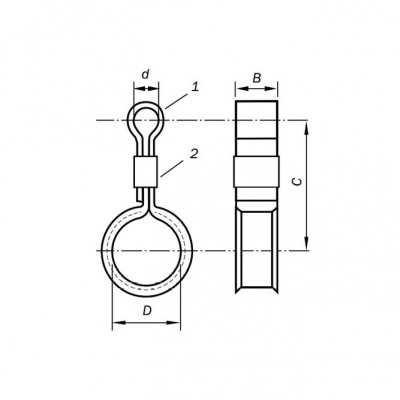 Подвес металлический для кабеля связи П-8 (упаковка 160 штук)