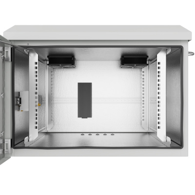 Шкаф климатический настенный ip54 19" 9U 600x600x530 (ШxГxВ) серый (RAL 7035), SRT01-6060.09-GY