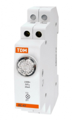 Лампа сигнальная ЛС-47 синяя (LED) AC/DC TDM