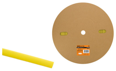 Термоусаживаемая трубка ТУТнг 12/6 желтая (100 м/ролл) TDM