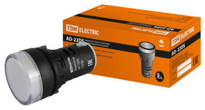 Лампа AD-22DS(LED)матрица d22мм белый 110В AC/DC TDM