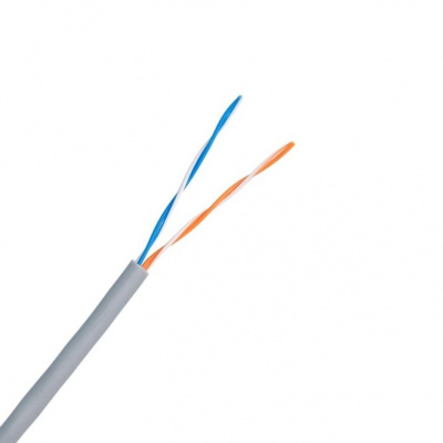 Кабель NETLAN U/UTP 2 пары, Кат.5, медь, внутренний, серый, 305м EC-EN-UU002-5-PVC-GY