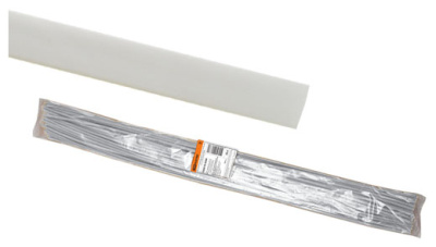 Термоусаживаемая трубка ТУТнг 8/4 белая по 1м (50 м/упак) TDM