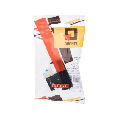 Розетка компьютерная 1мод. Avanti "Черный квадрат" RJ45 кат.5E модульная DKC 4402461