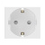 Розетка 1-м 2мод. Viva 16А IP20 2P+E с заземл. защ. шторки бел. DKC 45005