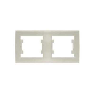 Рамка 2-м Бриллиант горизонт. сл. кость UNIVersal 7948684