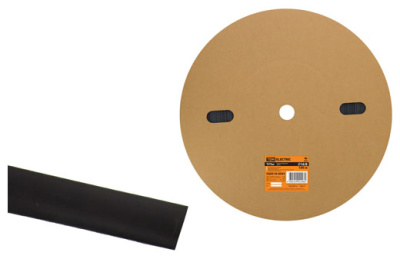 Термоусаживаемая трубка ТУТнг 16/8 черная (100 м/ролл) TDM