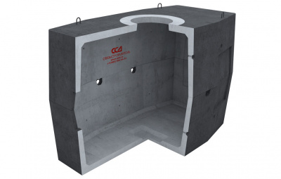 Колодец ККСр-5-10 ГЕК-ССД (В25) в битумно-латексной гидроизоляции