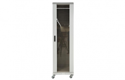 Шкаф телекоммуникационный напольный 19",24U(600x1000), ШТ-НП-24U-600-1000-С, передняя дверь стекло ССД