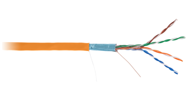 Кабель витая пара F/UTP 5e кат. 4 пары Netlan EC-UF004-5E-LSZH-OR