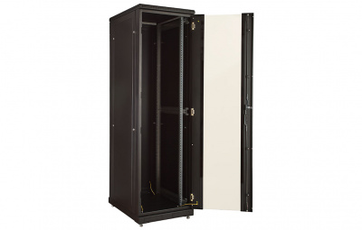 Шкаф телекоммуникационный напольный 19", 42U(600x600), ШТ-НП-М-42U-600-600-С-Ч, передняя дверь стекло, черный ССД