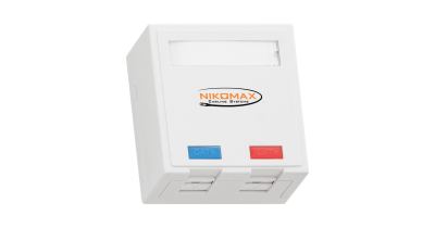 Корпус настенной розетки NMC-MB2P-ST-WT, 2 порта