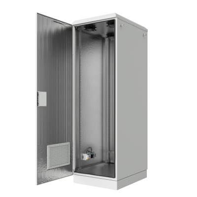 Шкаф климатический напольный ip54 19" 42U 600x600x2100 (ШxГxВ) серый (RAL 7035), SRT03-6060.42-GY