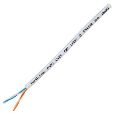 Кабель NetLink NL-CU UTP 2PR 24AWG CAT5 305м. белый внутренний