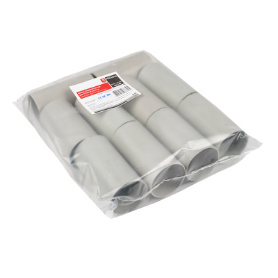 Муфта соединительная для трубы (50 мм) (10 шт) серая EKF-Plast