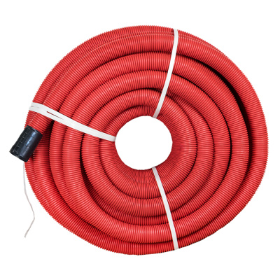 Труба гофр, двустенная ПНД/ПНД гибкая с протяжкой d160 мм (50 м) красная EKF-Plast
