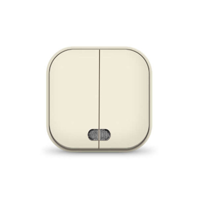 Выключатель 2-кл. 1п ОП 10А IP20 с подсветкой сл. кость IONICH 1426