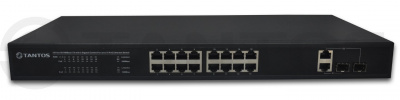 Коммутатор Tantos TSn-16P18n-F, 16 портов PoE 250Вт