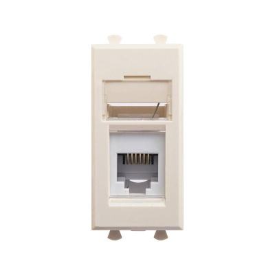 Розетка телефонная 1мод. Avanti "Ванильная дымка" RJ12 модульная DKC 4405311