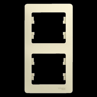 Рамка 2-м Glossa вертикал. беж. SE GSL000206